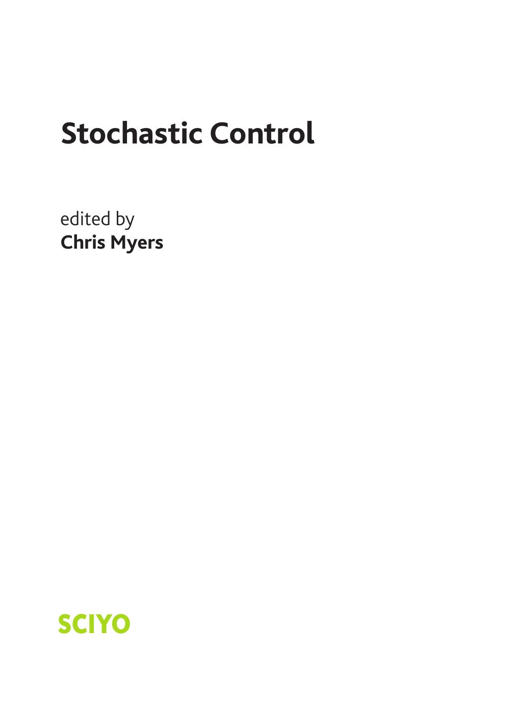 Stochastic Control by Chris Myers