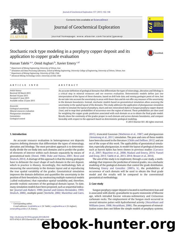 Stochastic rock type modeling in a porphyry copper deposit and its application to copper grade evaluation by Unknown