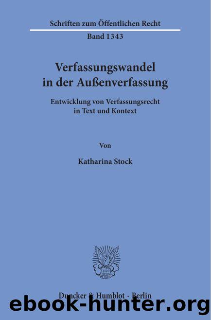 Stock by Schriften zum Öffentlichen Recht (9783428551293)