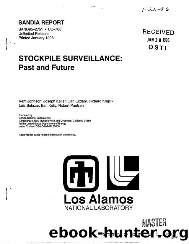 Stockpile surveillance  Past and future  None by Unknown