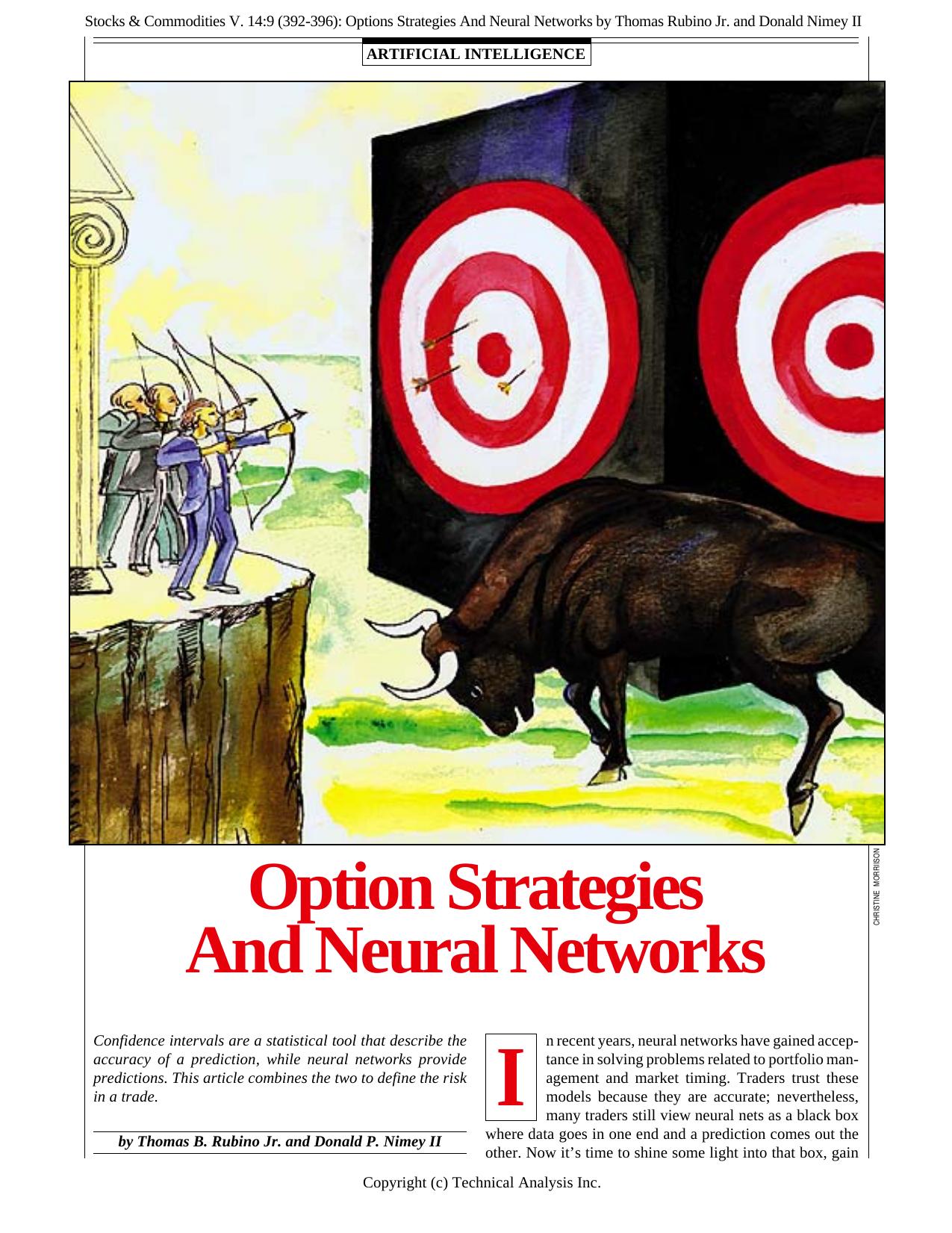 Stocks & Commodities V. 14:9 (392-396): Options Strategies And Neural Networks by Thomas Rubino Jr. and Donald Nimey II by Thomas Rubino Jr. & Donald Nimey II