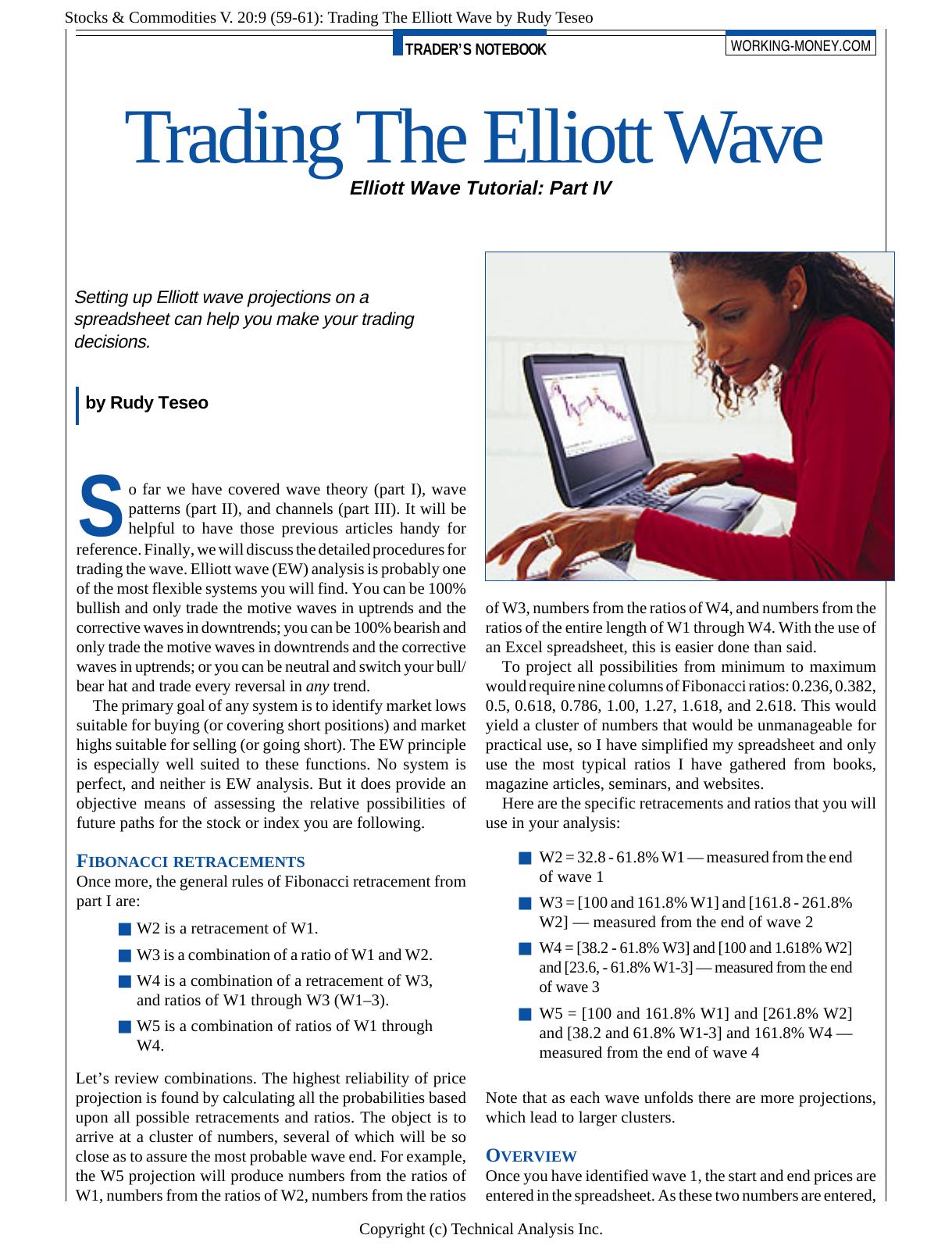 Stocks & Commodities V. 20:9 (59-61): Trading The Elliott Wave by Rudy Teseo by Rudy Teseo