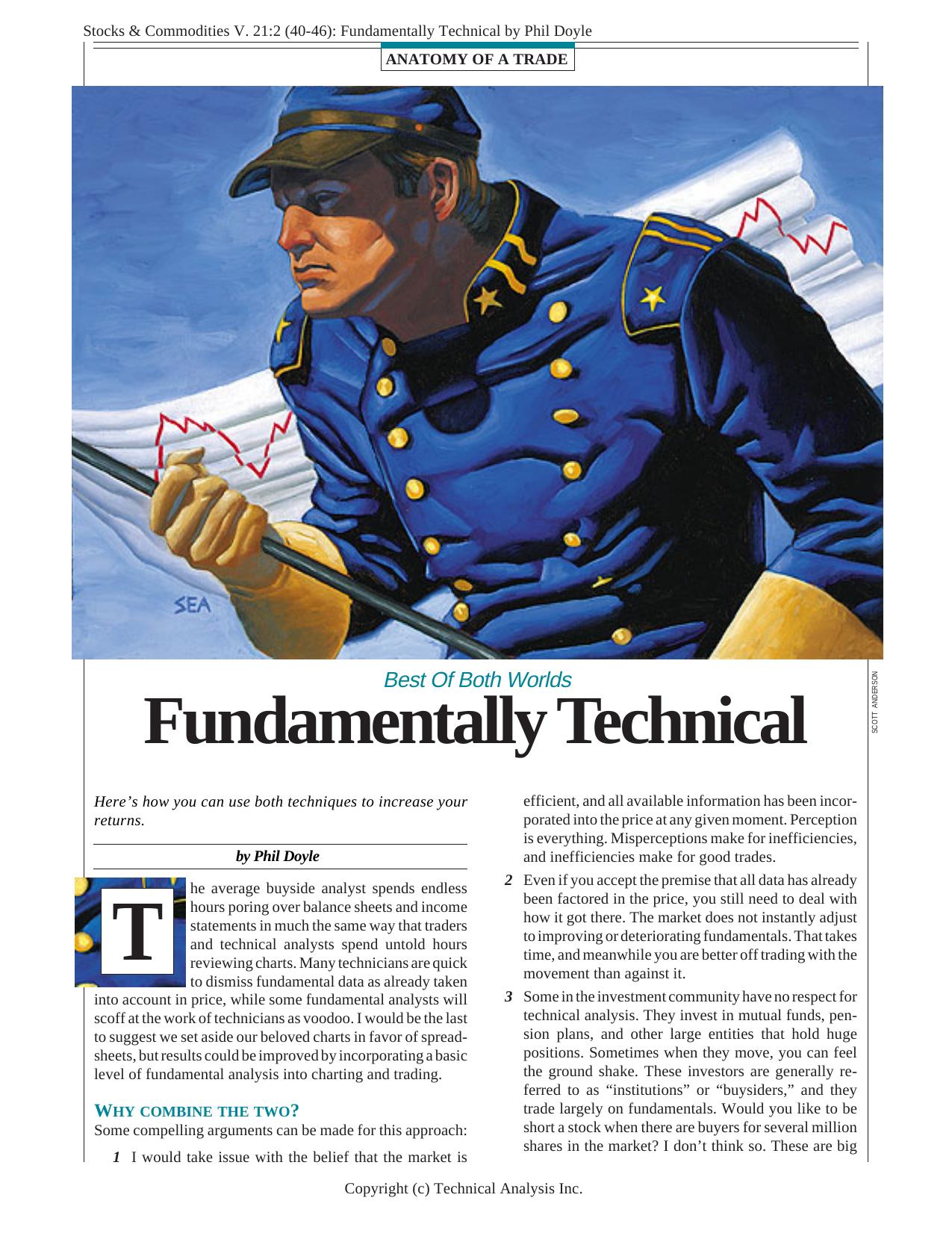 Stocks & Commodities V. 21:2 (40-46): Fundamentally Technical by Phil Doyle by Phil Doyle