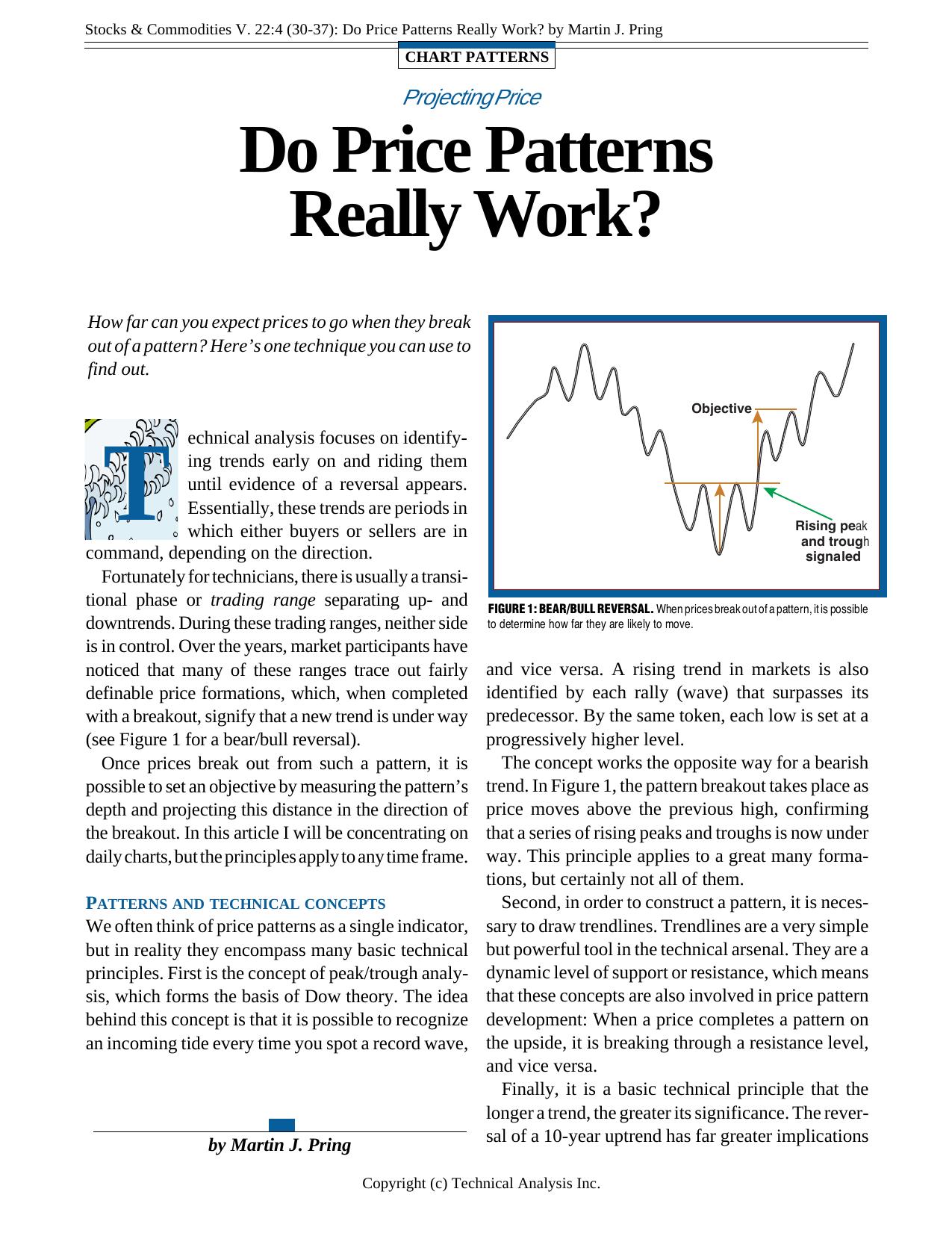 Stocks & Commodities V. 22:4 (30-37): Do Price Patterns Really Work? by Martin J. Pring by Martin J. Pring