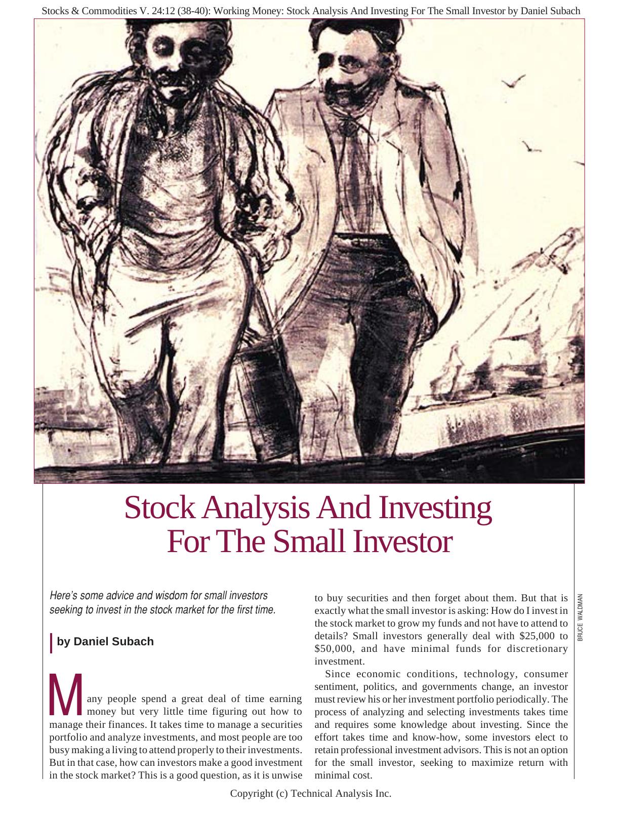 Stocks & Commodities V. 24:12 (38-40): Working Money: Stock Analysis And Investing For The Small Investor by Daniel Subach by Daniel Subach