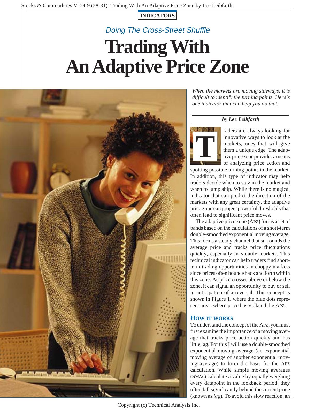 Stocks & Commodities V. 24:9 (28-31): Trading With An Adaptive Price Zone by Lee Leibfarth by Lee Leibfarth