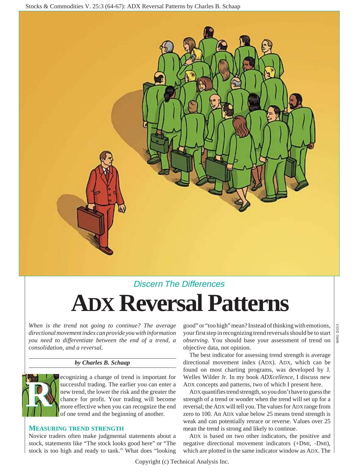 Stocks & Commodities V. 25:3 (64-67): ADX Reversal Patterns by Charles B. Schaap by Charles B. Schaap