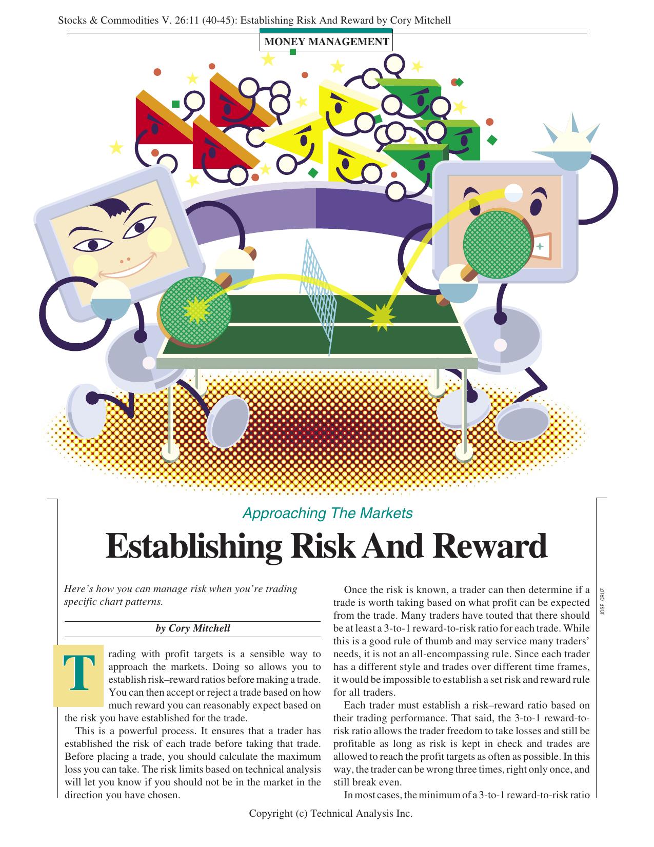 Stocks & Commodities V. 26:11 (40-45): Establishing Risk And Reward by Cory Mitchell by Cory Mitchell