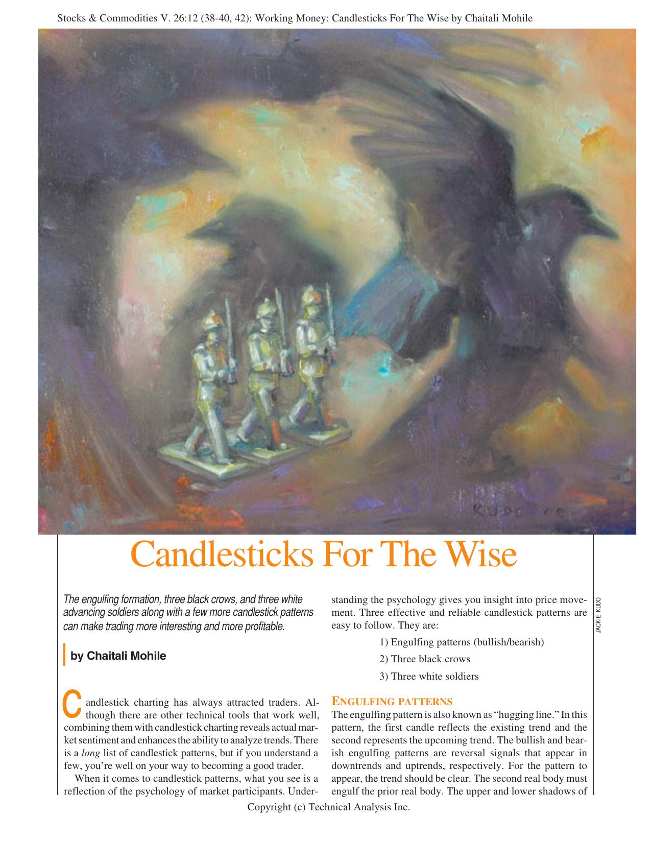 Stocks & Commodities V. 26:12 (38-40, 42): Working Money: Candlesticks For The Wise by Chaitali Mohile by Chaitali Mohile