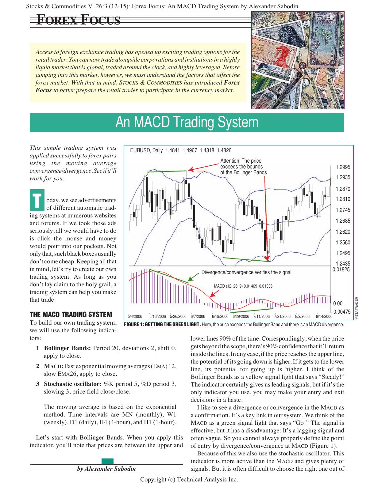 Stocks & Commodities V. 26:3 (12-15): Forex Focus: An MACD Trading System by Alexander Sabodin by Alexander Sabodin