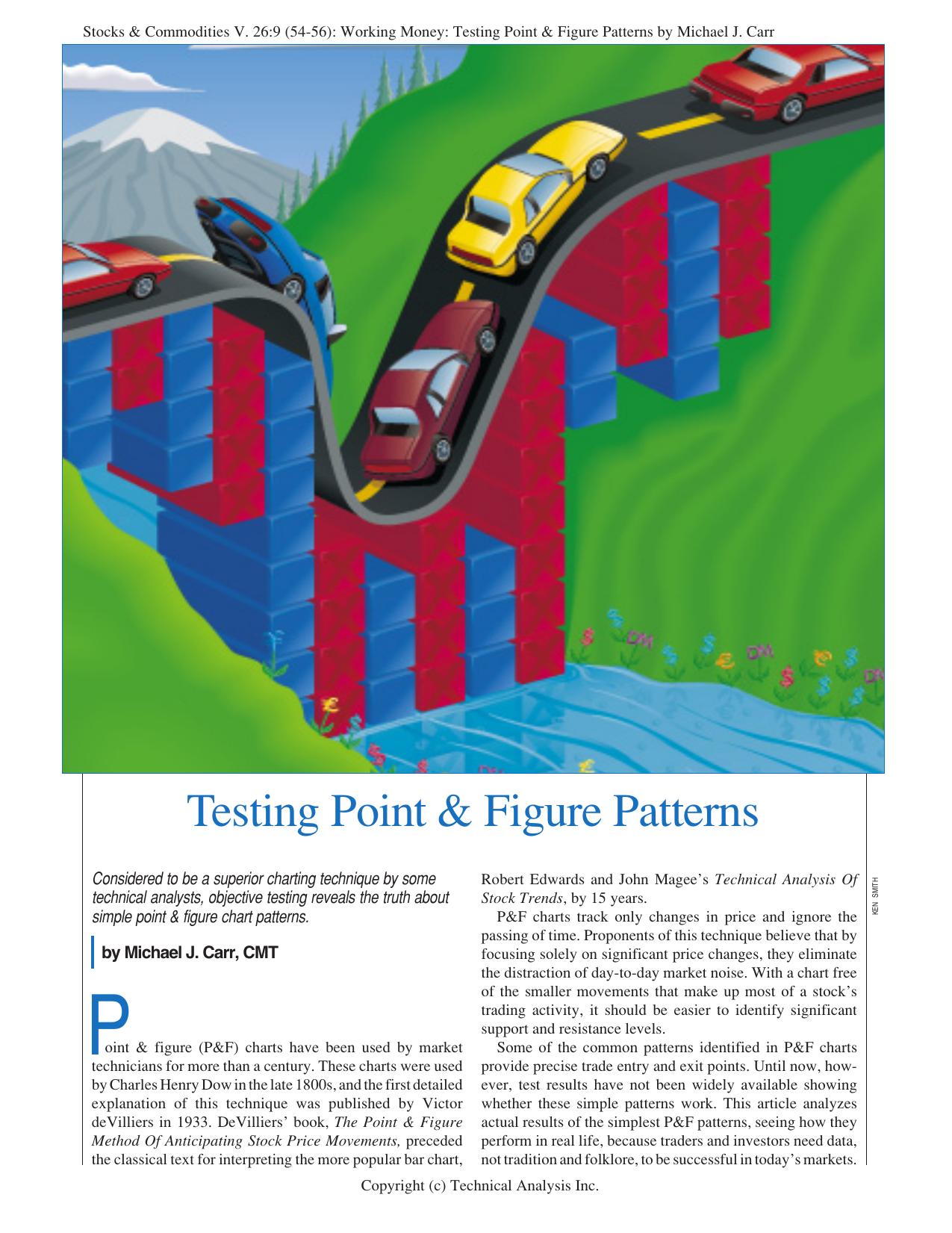 Stocks & Commodities V. 26:9 (54-56): Working Money: Testing Point & Figure Patterns by Michael J. Carr by Michael J. Carr