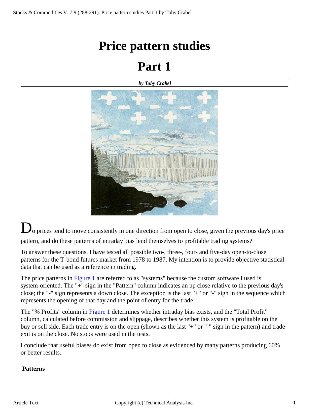 Stocks & Commodities V. 7:9 (288-291): Price pattern studies Part 1 by Toby Crabel by YN