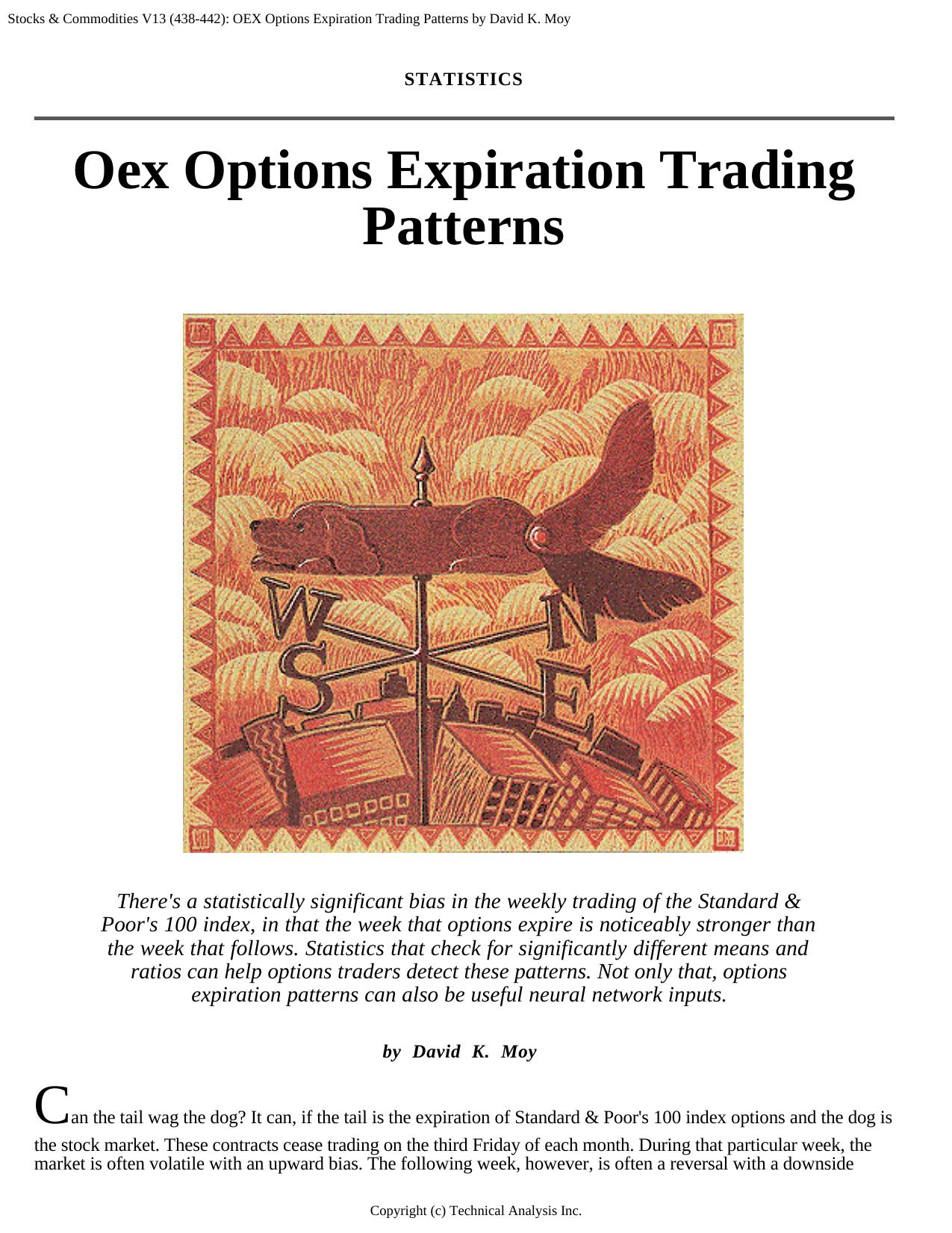 Stocks & Commodities V.13 (438-442): OEX Options Expiration Trading Patterns by David K. Moy by David K. Moy