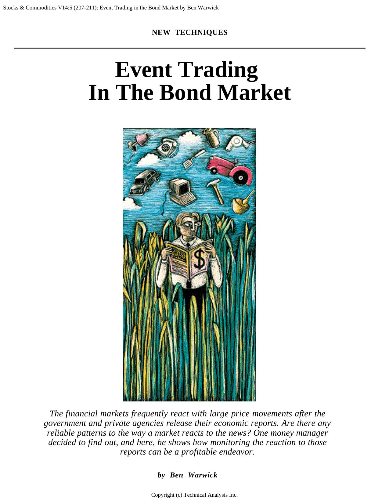 Stocks & Commodities V.14:5 (207-211): Event Trading in the Bond Market by Ben Warwick by Ben Warwick