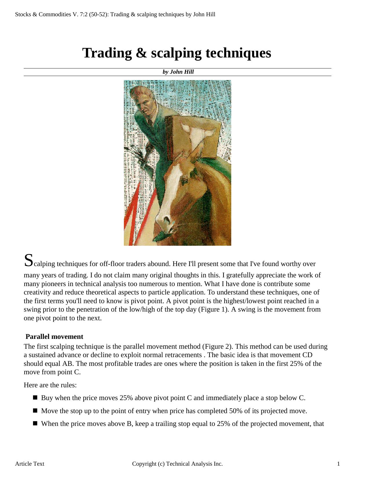 Stocks & Commodities V.7.2 (50-52): Trading & scalping techniques by John Hill by John Hill