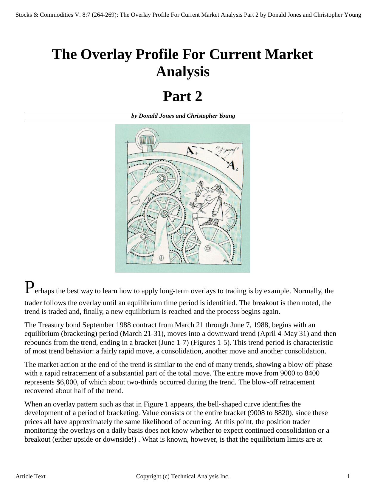 Stocks & Commodities V.8:7 (264-269): The Overlay Profile For Current Market Analysis Part 2 by Donald Jones and Christopher Young by Donald Jones & Christopher Young