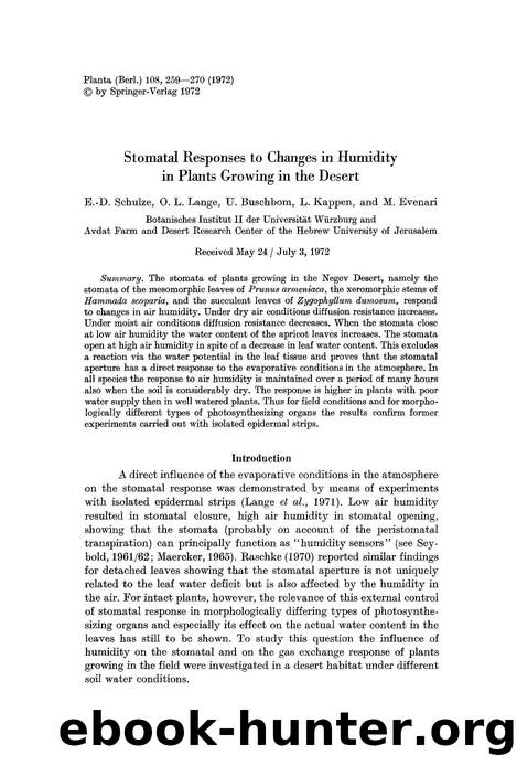 Stomatal responses to changes in humidity in plants growing in the desert by Unknown