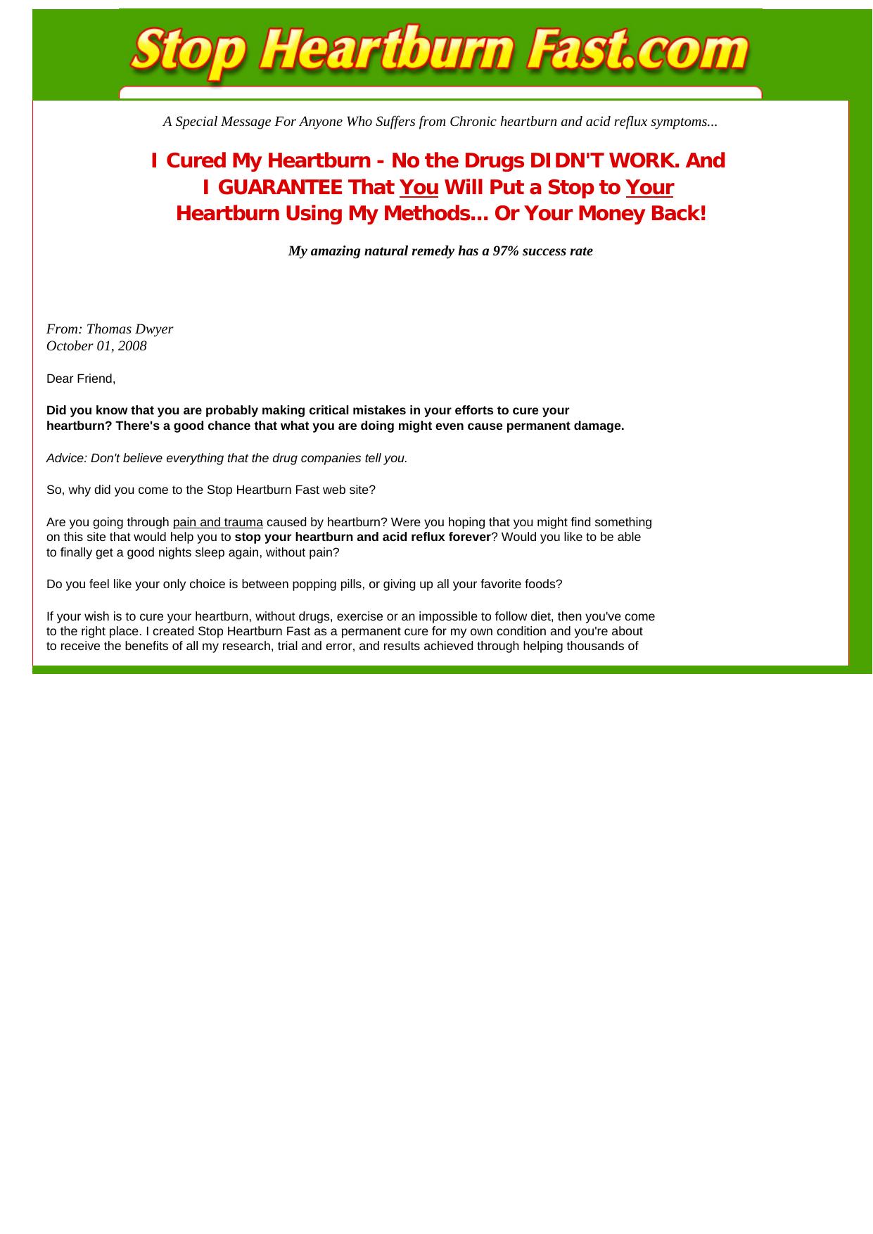 Stop Heartburn Fast. by Best of Kuszter's Collection