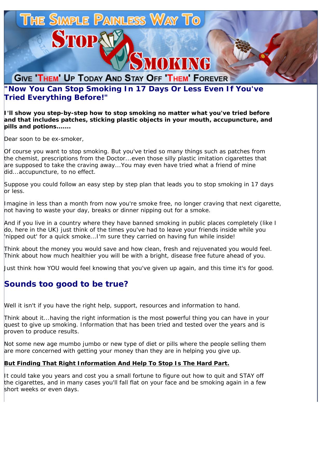 Stop Smoking Painlessly In 17 Days. by Best of Kuszter's Collection