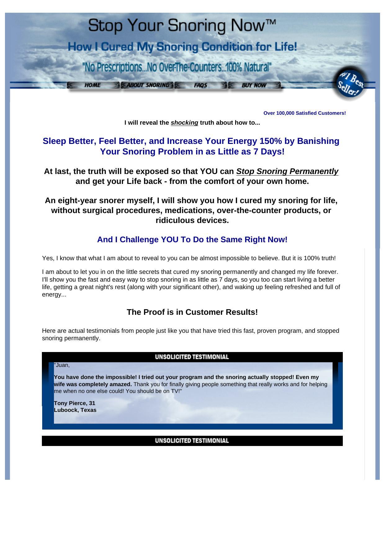 Stop Snoring In 7 Days. by Best of Kuszter's Collection