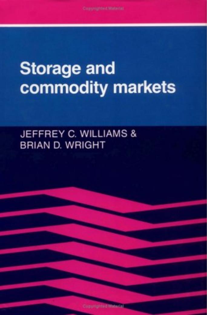 Storage and Commodity Markets by Jeffrey C. Williams Brian D. Wright