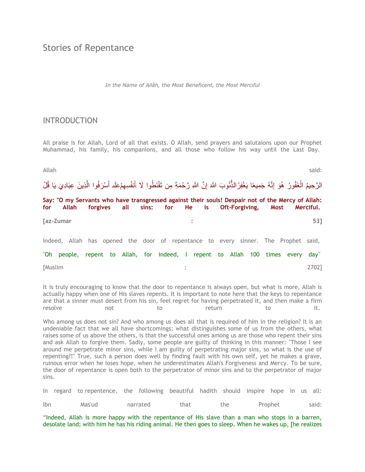 Stories of Repentance by Ziad4unix