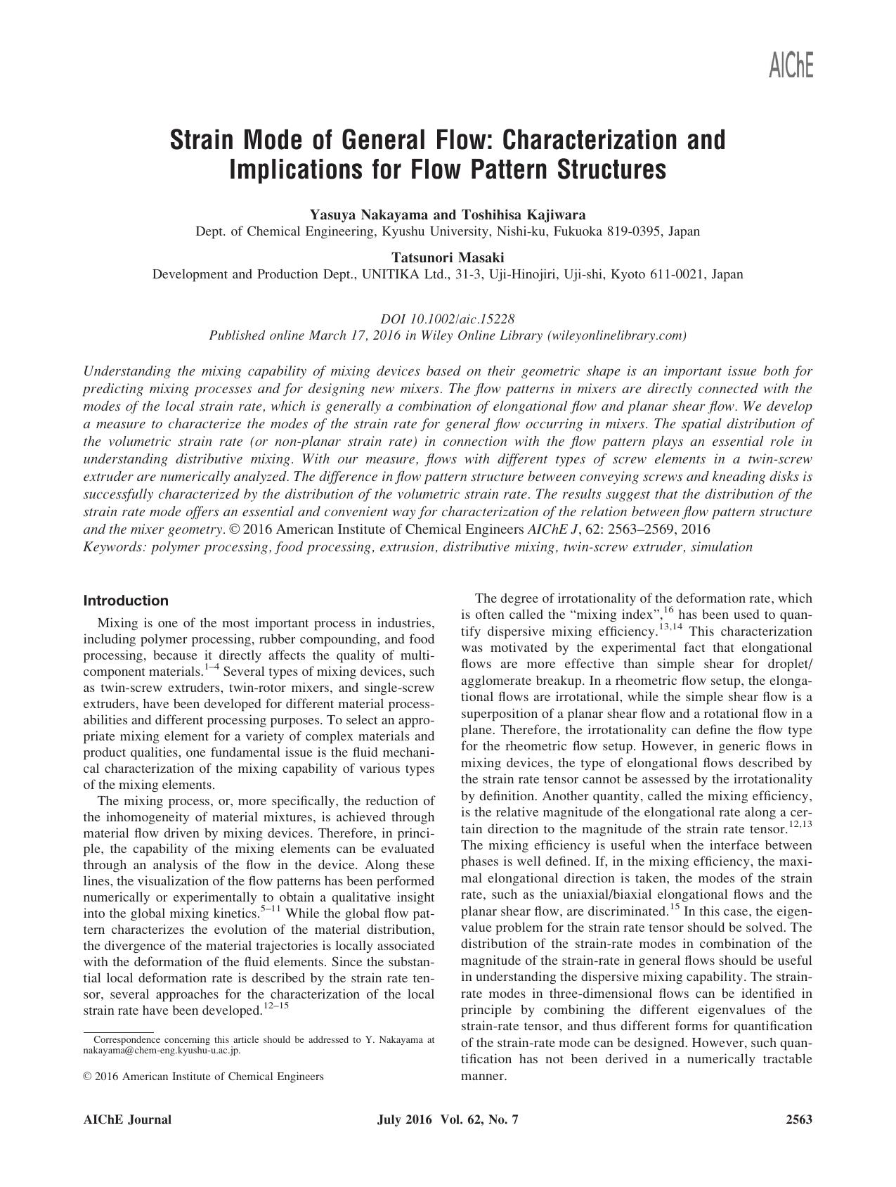 Strain Mode of General Flow: Characterization and Implications for Flow Pattern Structures by Unknown