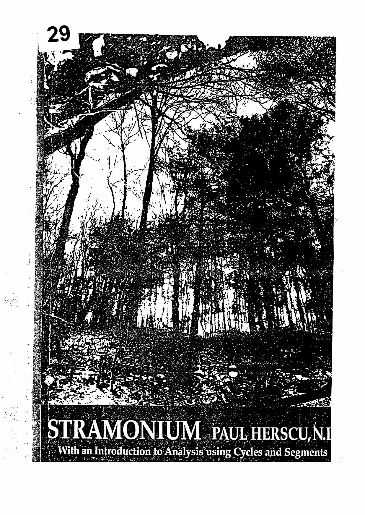Stramonium: With an Introduction to Analysis Using Cycles and Segments by Paul Herscu