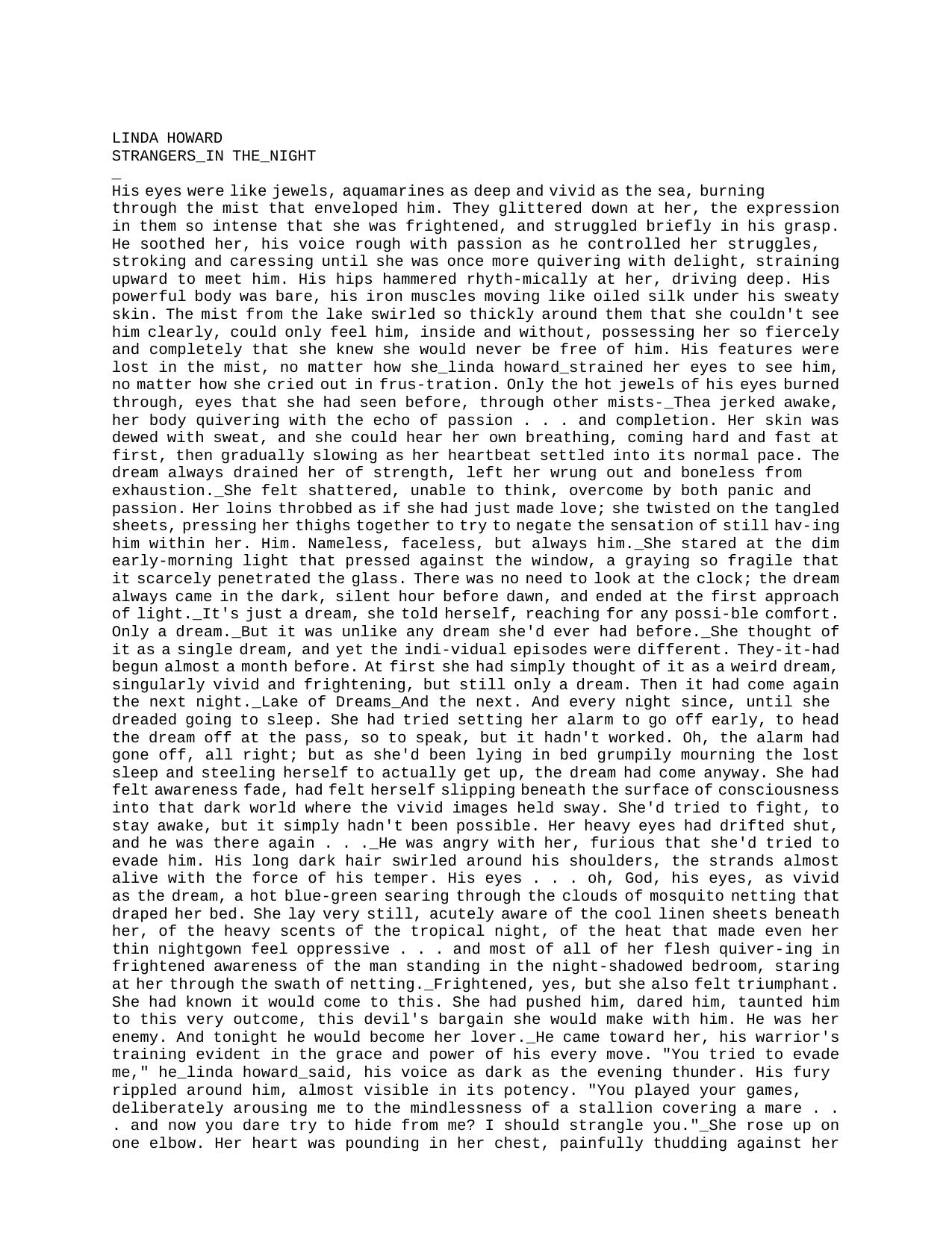 Strangers in the Night by Linda Howard