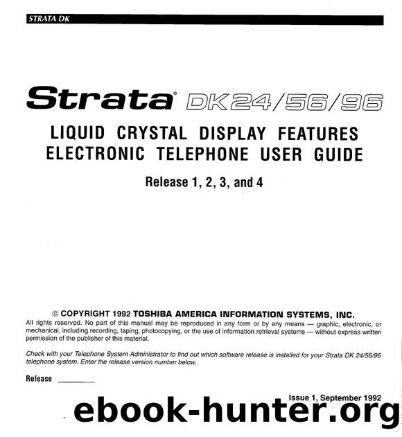 Strata DK LCD for 24-56-96 Rel 1-4 by EZ Manuals