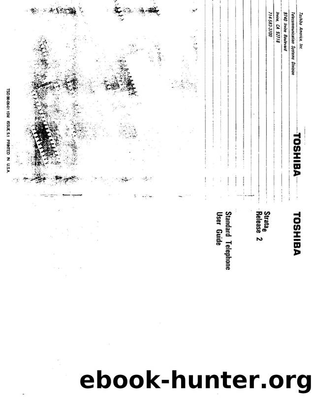 Strata E R2 Standard Phone User Guide by Unknown