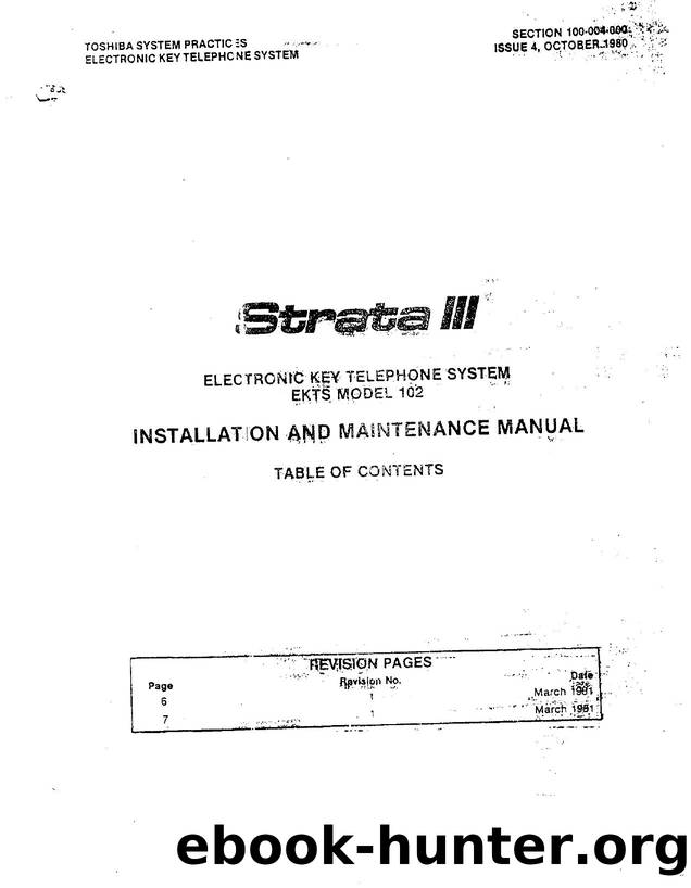 Strata III Installation And Maint by Unknown