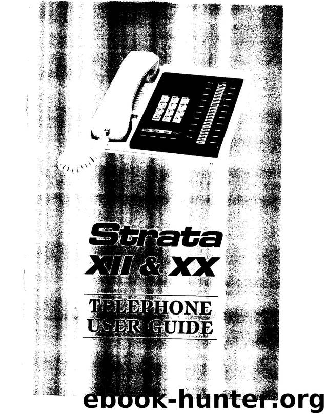 Strata XII-XX Telephone User Guide by Unknown