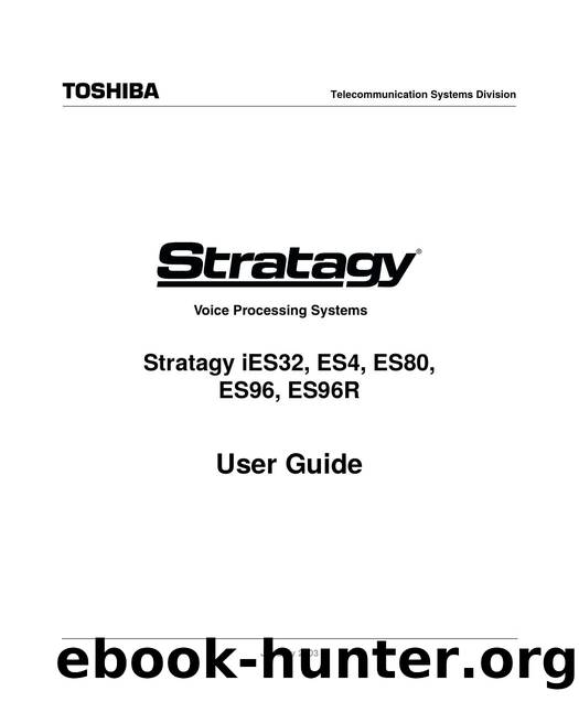 Stratagy ES Use Guide by Toshiba TSD