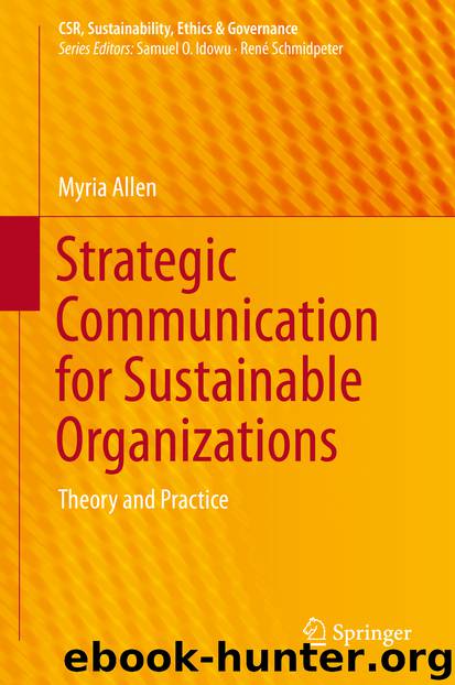 Strategic Communication for Sustainable Organizations by Myria Allen