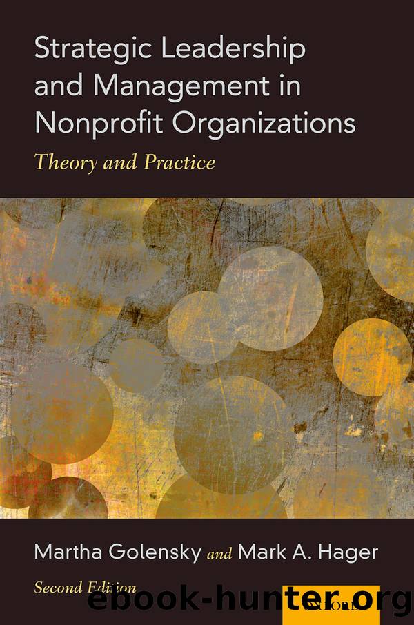 Strategic Leadership and Management in Nonprofit Organizations by Golensky Martha; Hager Mark A.;