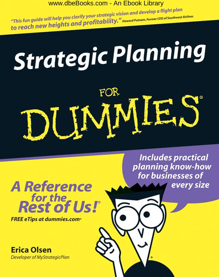 Strategic Planning For Dummies by Erica Olsen