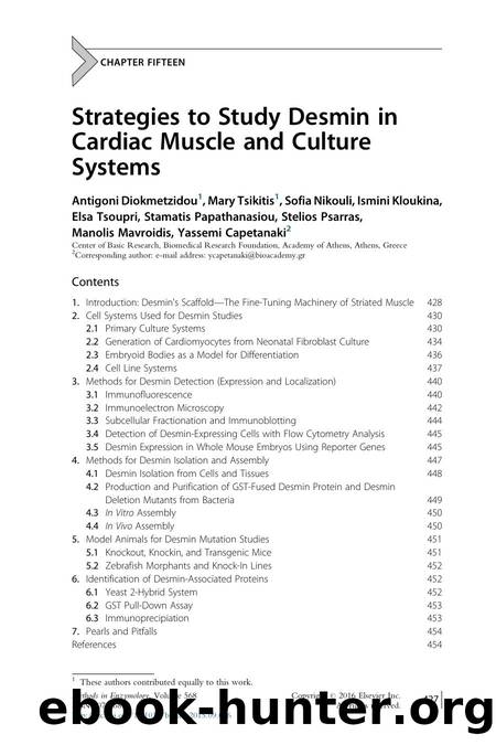 Strategies to Study Desmin in Cardiac Muscle and Culture Systems by unknow
