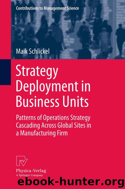 Strategy Deployment in Business Units by Maik Schlickel