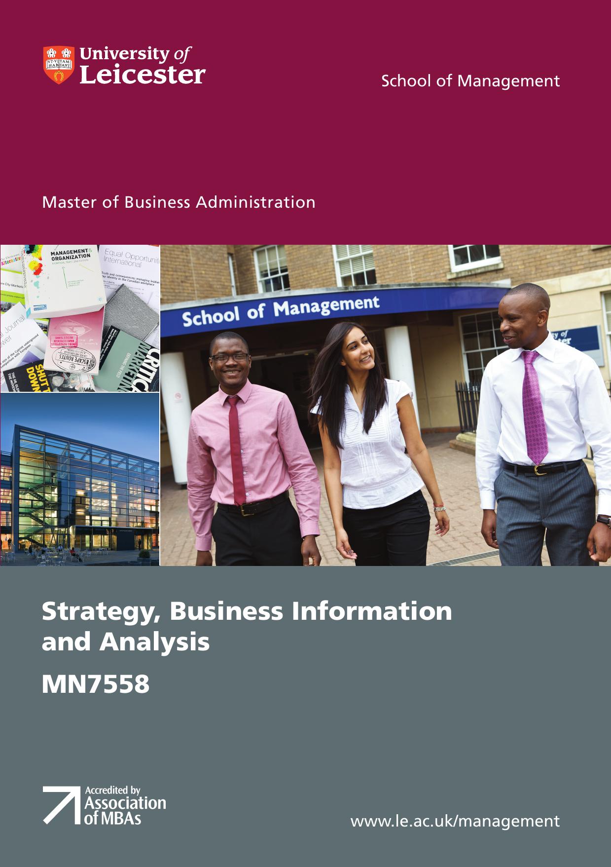 Strategy, Business Information and Analysis by University of Leicester
