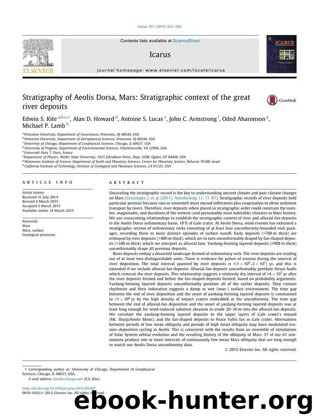 Stratigraphy of Aeolis Dorsa, Mars: Stratigraphic context of the great river deposits by unknow