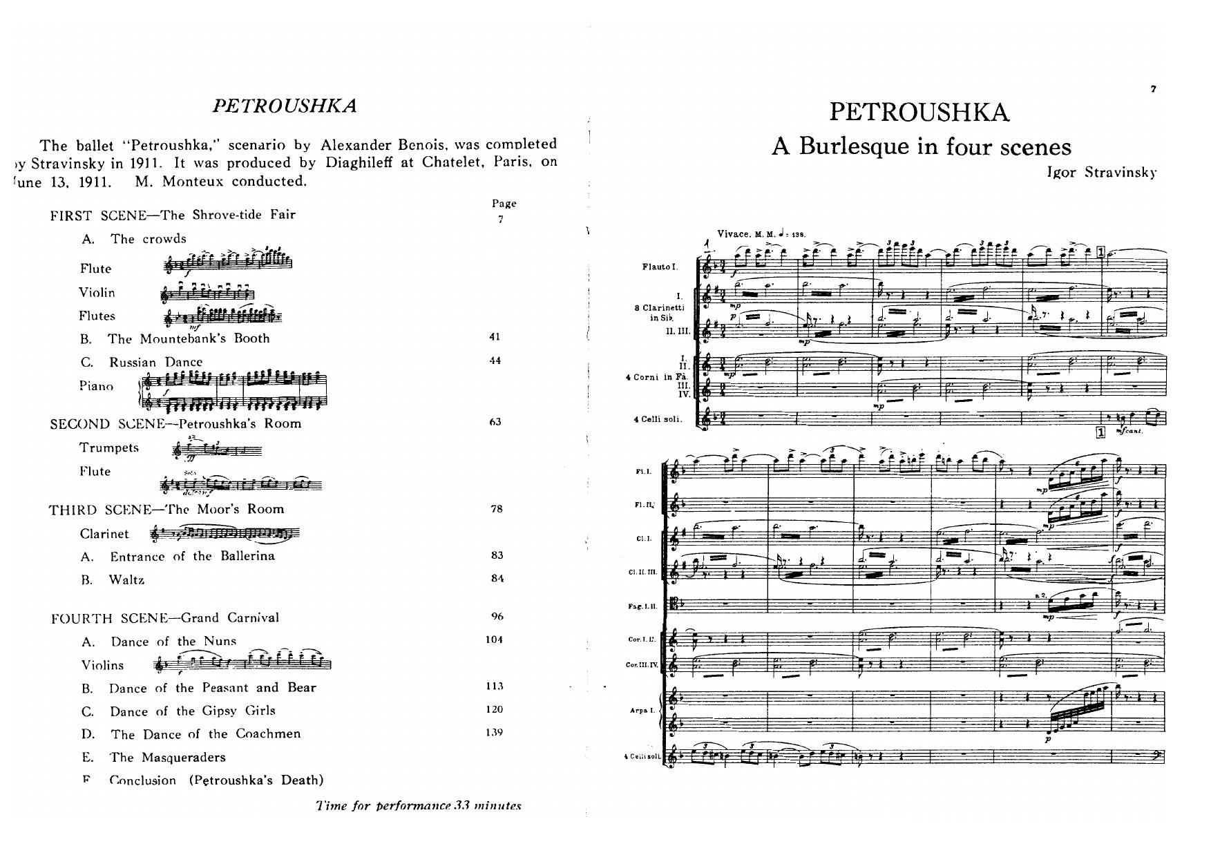Stravinsky Petrushka (Full Study Score) Part1 by Unknown