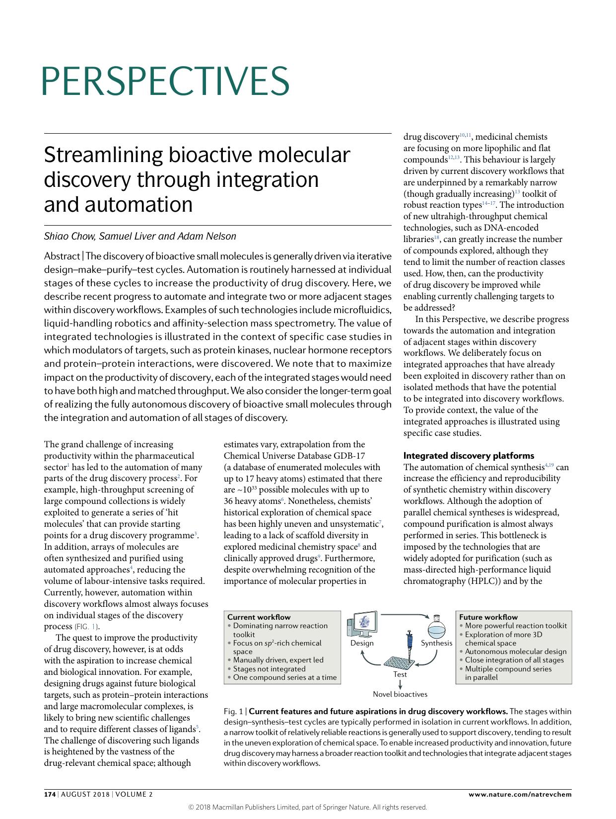 Streamlining bioactive molecular discovery through integration and automation by Shiao Chow & Samuel Liver & Adam Nelson