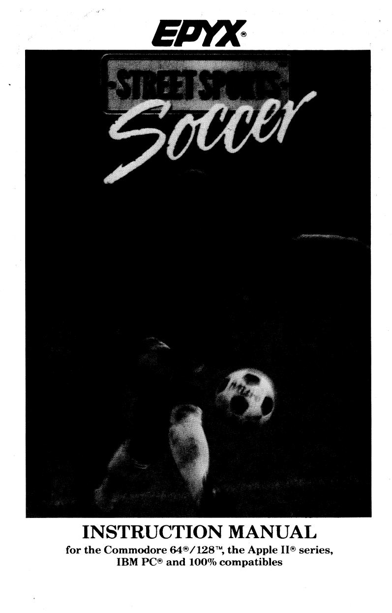 Street Sports Soccer - Manual by Epyx