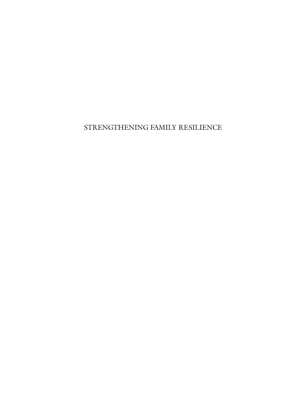 Strengthening Family Resilience, Second Edition (Guilford Family Therapy Series) by Froma Walsh