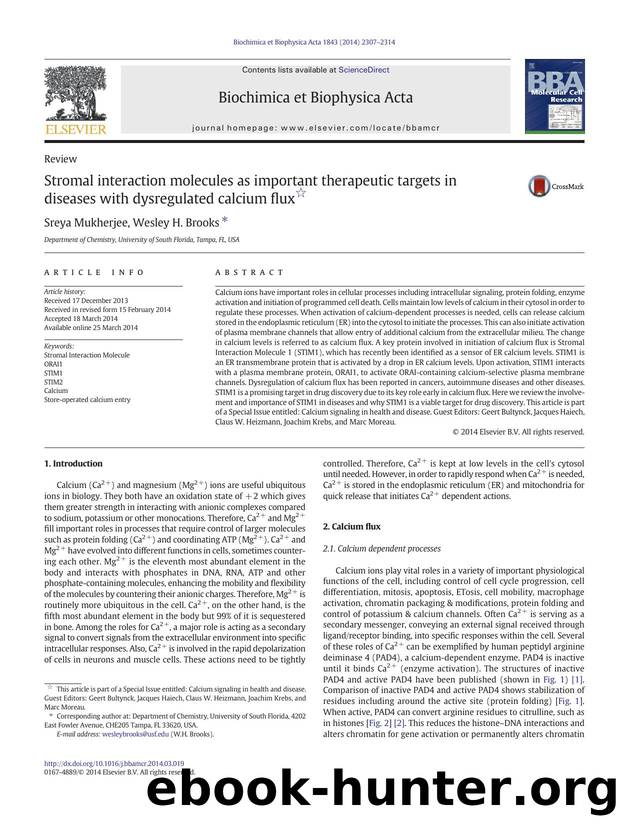 Stromal interaction molecules as important therapeutic targets in diseases with dysregulated calcium flux by Sreya Mukherjee & Wesley H. Brooks