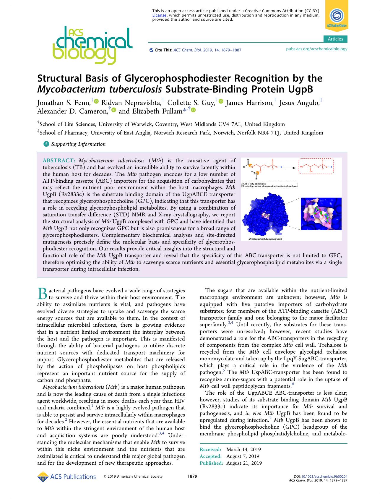Structural Basis of Glycerophosphodiester Recognition by the Mycobacterium tuberculosis Substrate-Binding Protein UgpB by unknow