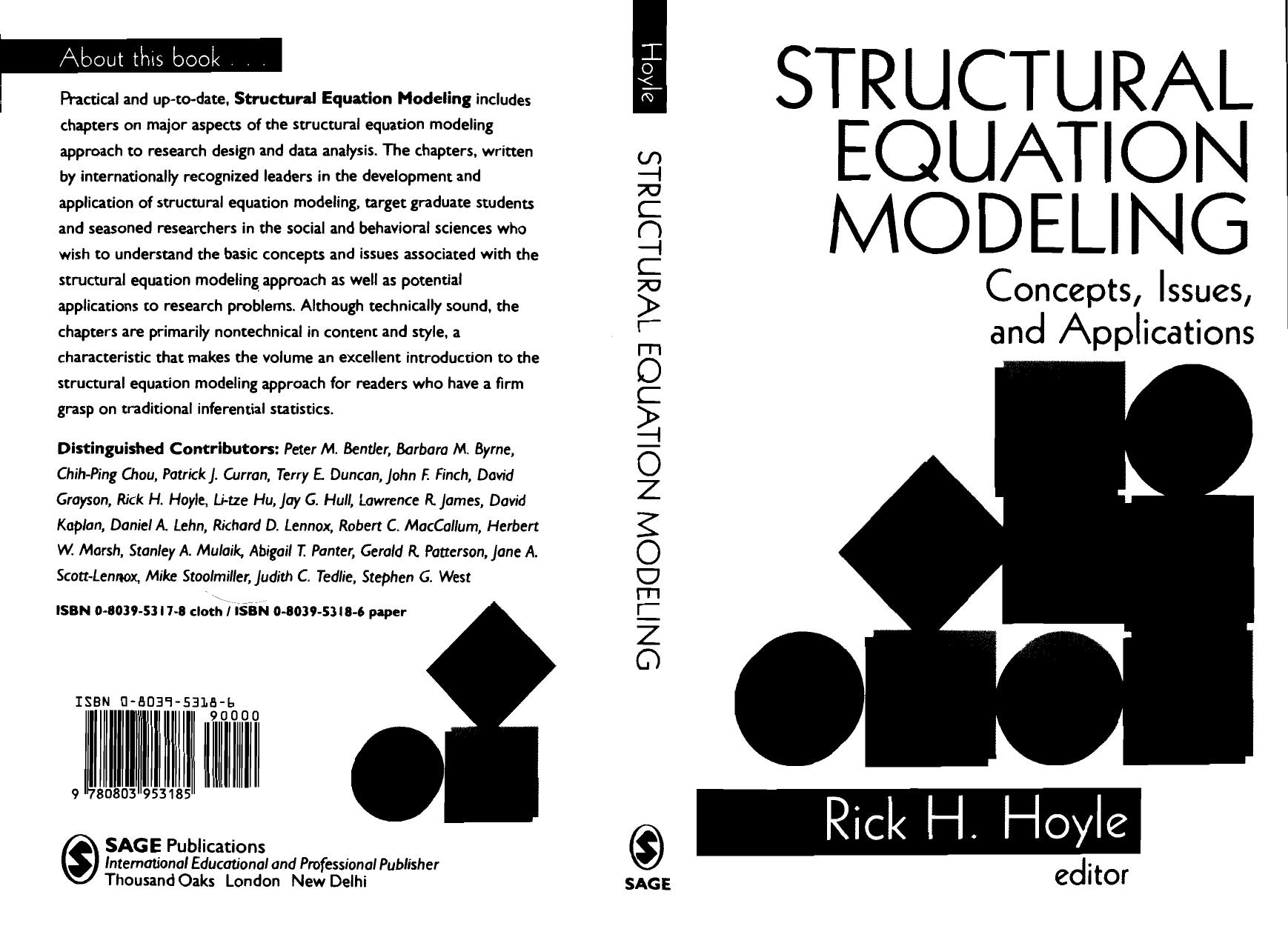 Structural Equation Modeling: Concepts, Issues, and Applications by Rick Hoyle