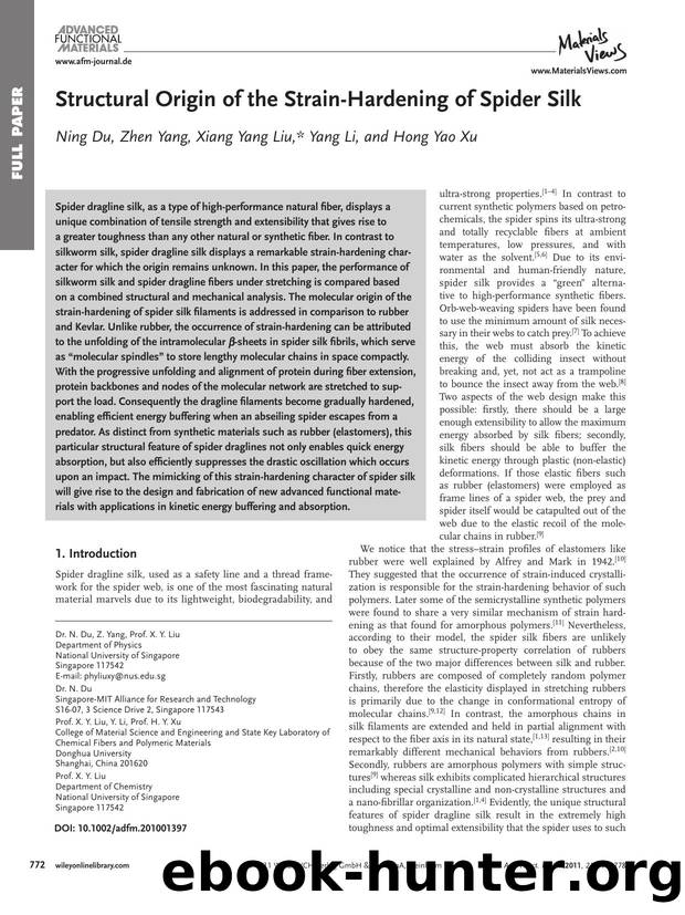 Structural Origin of the StrainHardening of Spider Silk by lfm