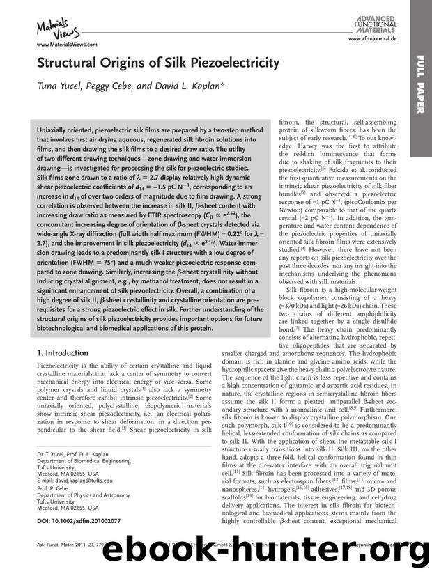 Structural Origins of Silk Piezoelectricity by wcu